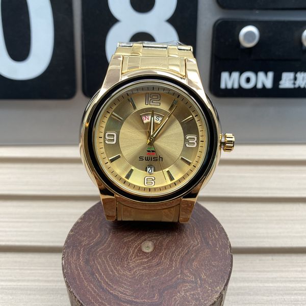 AAA Watch Diamonds Watch 41mm Automatische Quarzuhren mit Box Saphir -Wasserdichte Armbanduhren Männer Luxus Gold Uhr Runde Edelstahl Uhren