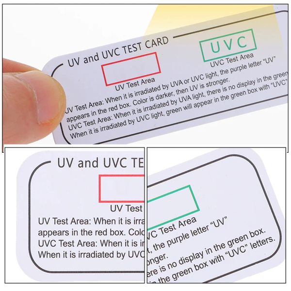 Teste de luz de luz UV Tiras de tiras de tiras de cartões Identificadores