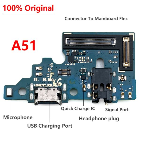 10 adet yeni şarj cihazı kartı pcb Samsung A51 A515F A71 A715F USB bağlantı noktası konektör şarj esnek kablo için esnek