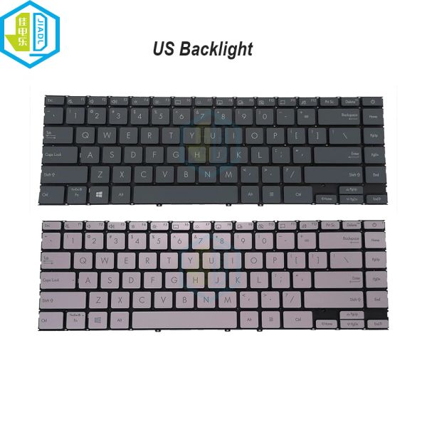 Teclados nos EUA Teclado de retroiluminação em inglês para asus zenbook 14 UX425 UX425E UX425EA UX425JA U4700 UM425 Teclados para o laptop Teclado Novo