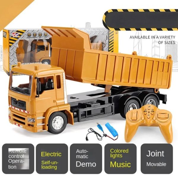 RC Demote Control Dilm Transporter Trucker Engineering Model Electric Toys Children For Boys