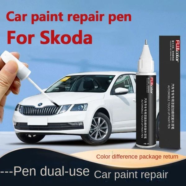 Adequado para reparo de tinta skoda para arranhões Octavia Rapid RS Soberbo Kamiq Rapid Kodiaq Touch-up Pen White Speedy Paint Marker