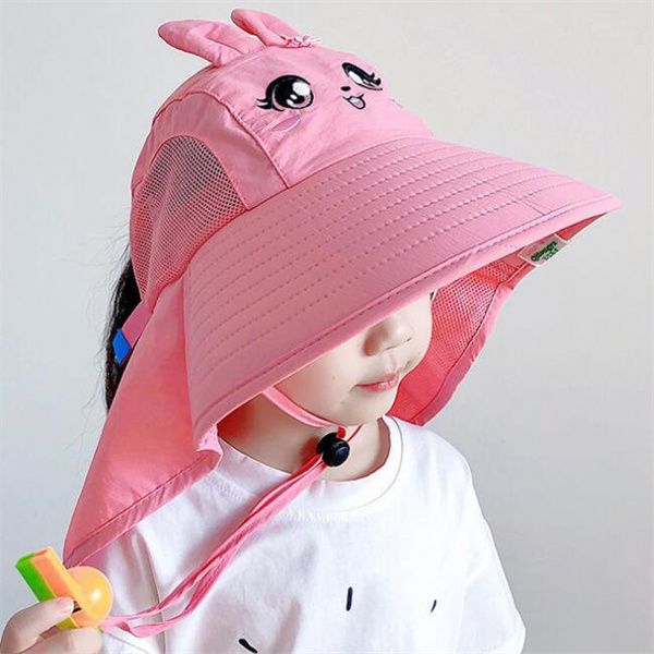 BAMBINI HAT SUST Summer Kids Cover per le orecchie da esterno Anti UV Protection Caps da spiaggia per bambini Capo di viaggio da viaggio per bambini