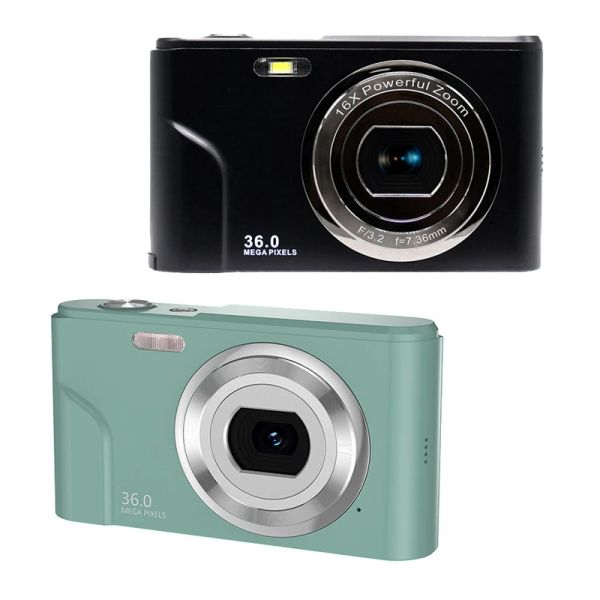 Taschen 36MP professionelle Digitalkamera 1080p HD Digital Zoom Selfie Kamera 16x Zoom LCD Video Camcorder Tragbare Handkamera