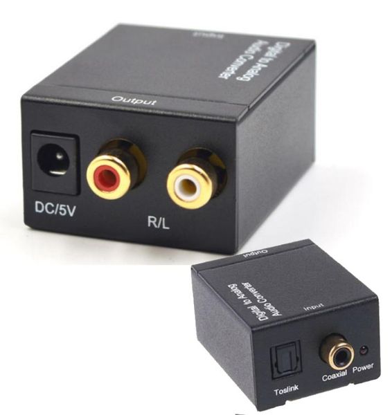 Dijital Adaptador Optik Koaksiyel LR RCA TOSLINK Sinyali Analog Ses Dönüştürücü Adaptör 1m Fiber Kablosu2975151
