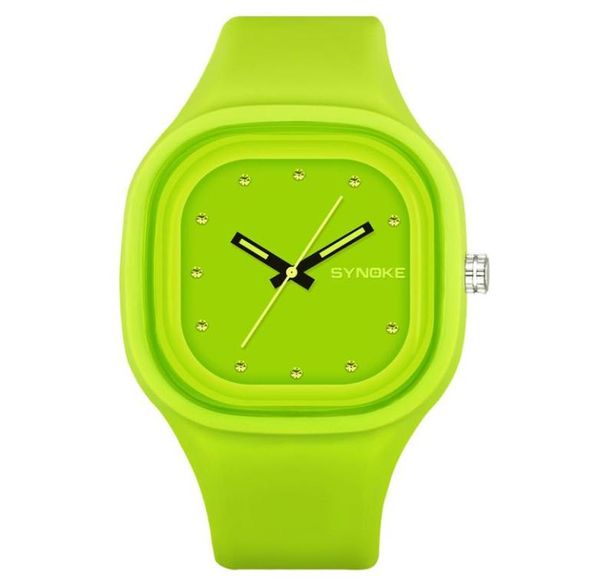 Sinoke Student Colorful Sports Watch Brand Women Women Unique Waterproof Band Green Blue Boys Digital Date Orologio da polso 668956883802