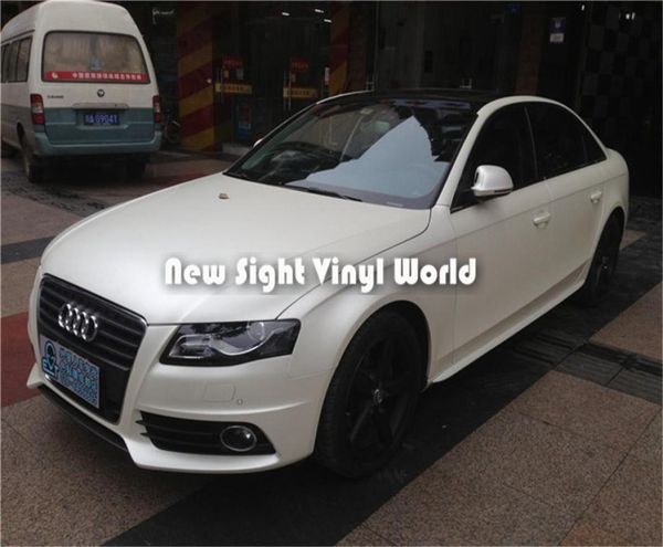 Premium White Satin Pearl Vinyl Wraps Roll Car Stickers Air Bubble Transmit, tamanho 15218M4779547