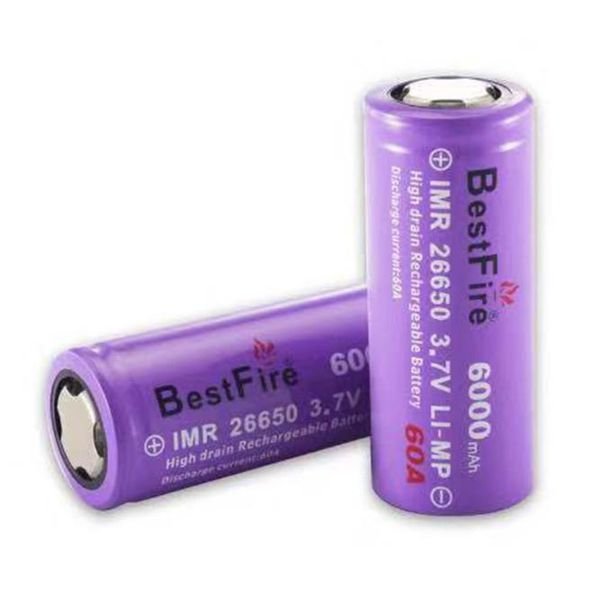 Autentico incendio IMR 26650 6000MAH 60A 37V batterie ricaricabili al litio ricaricabili in stock 100 autentica2248418