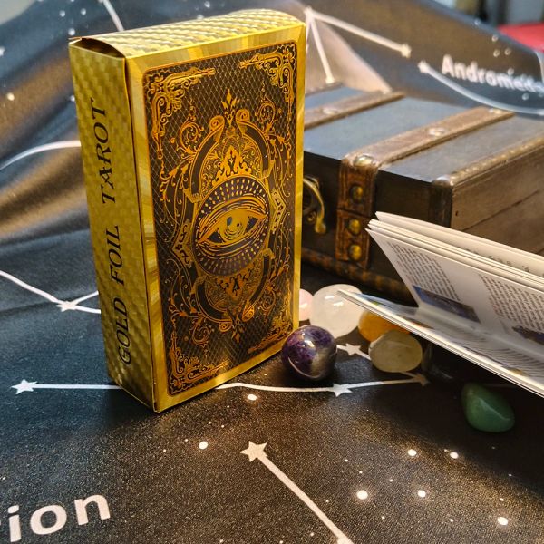 Tarocchi per animali domestici Creative Gold Games Games Divinative Board Games Waterproof Astrological Oracle Deck con guida