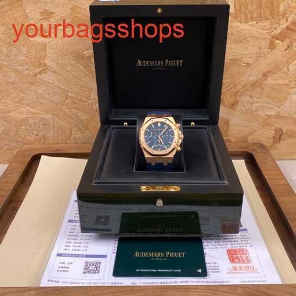 Top Owatch AP Owatch Maschio Royal Oak Series 26240or Rose Gold Blu Blue Belt Plate Leisure Business Sports Sports Back Automatic Mechanical orologio meccanico