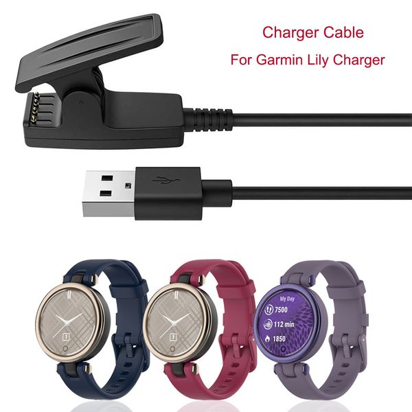 Cabo de carregamento USB para Garmin Garmin Lily Charger Garmin Forerunner 35 735xt 230 235 630 Relógio inteligente Cabo de clipe de encaixe de carregamento