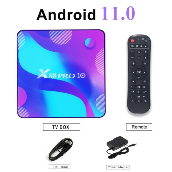 Box Android 11 TV Box 2.4g 5.8g WiFi 4K 3D Receiver de TV Player Media Play