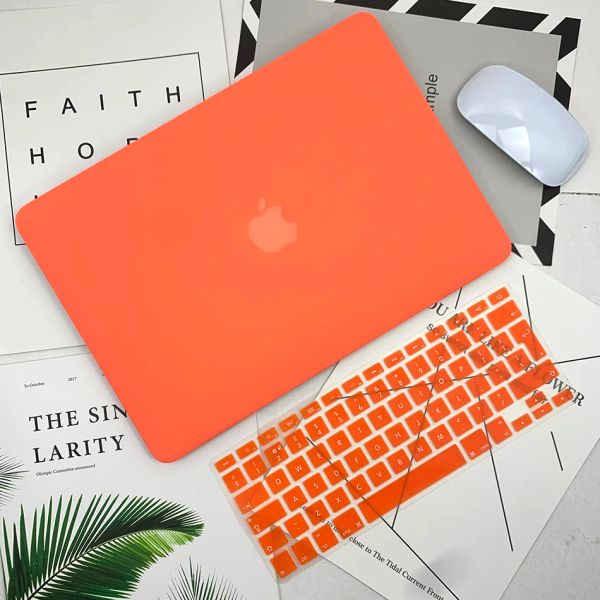 Casos para MacBook Air Pro Case Case de laptop fosco com capa de teclado da UE para Apple MacBook Air Pro M1 Chip 13 A2338 A2337 Case