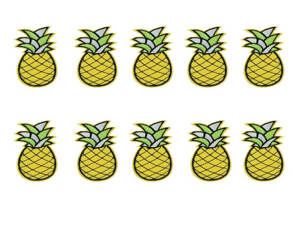 10pcs Ananas Stickflecken für Kleidung Eisenfleck für Kleidung Applique Nähzubehör Aufkleber Abzeichen auf Kleidung Eisen 8534265