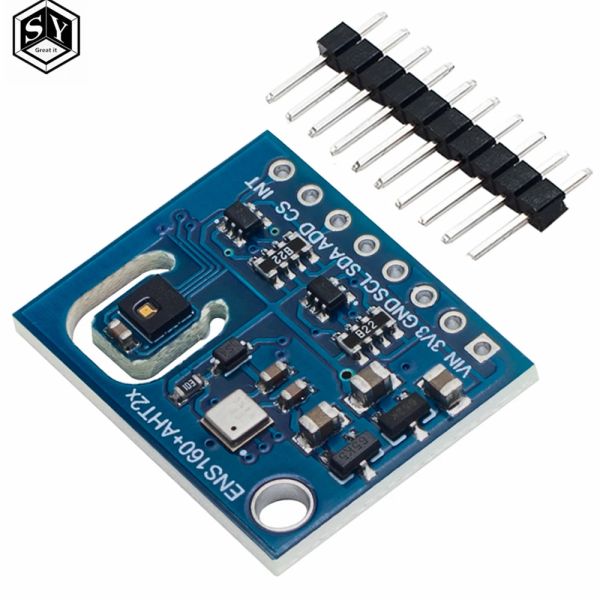 ENS160+AHT21 Dióxido de carbono CO2 ECO2 TVOC Qualidade do ar e sensor de temperatura e umidade Substitua CCS811 por Arduino