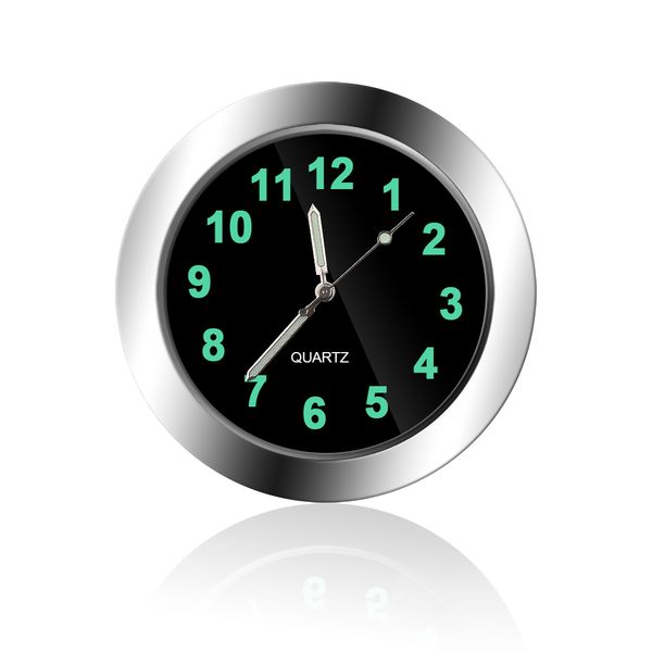 Автомагнитные часы мини -настенные настенные часы на выходе воздуха Внутренние часы с аккумуляторными Quartz светящиеся часы