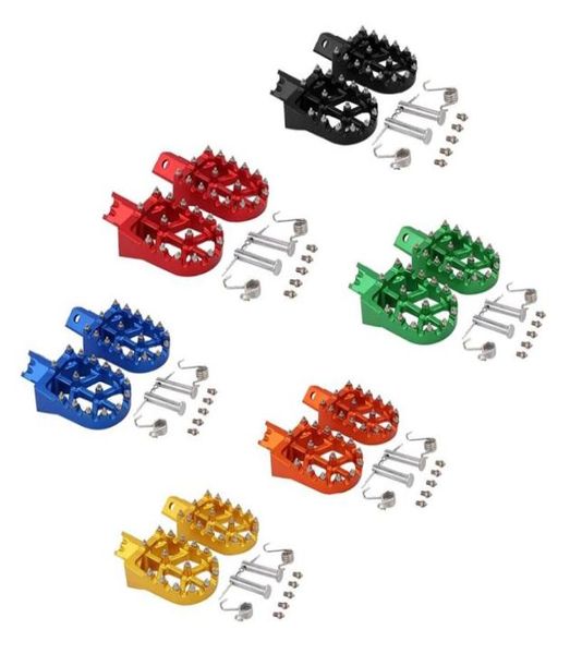 Pedali motocross footrest footpegs motocicletta piolo in alluminio largo2969540