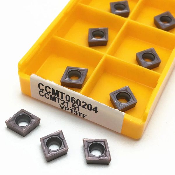 10pcs CCMT060204 VP15TF CCMT060204 IC907/IC908 INSERT INSERT INSERT INTERNO CUTTRO INTERNO CUTTER CNC Strumento CCMT 060204 SETTI