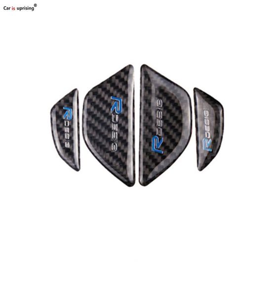 R Design Carbon Faserauto Inneneinheit Griff Deckung für XC60 V60 S60 Türschale Aufkleber Dekoration Autozubehör6227688
