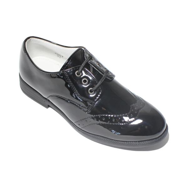 Sneaker Nuovi ragazzi Black Black Abito Formali Scarpe allacciate in fux in pelle First Communion Shoe for Kids School Wedding School Abito Smart Brogues Shoe