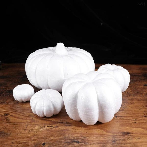 Dekorative Blumen 5 PCs Halloween Dekorationen DIY Kürbis gefälschte Modell Künstliche Form weiß Simulation Kind