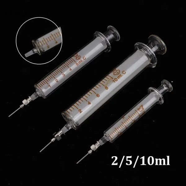 Cam şırınga 2ml 5ml 10ml şırınga metal iğne kaynak yağı kabı cam itme çubuğu cep telefonu onarım aracı