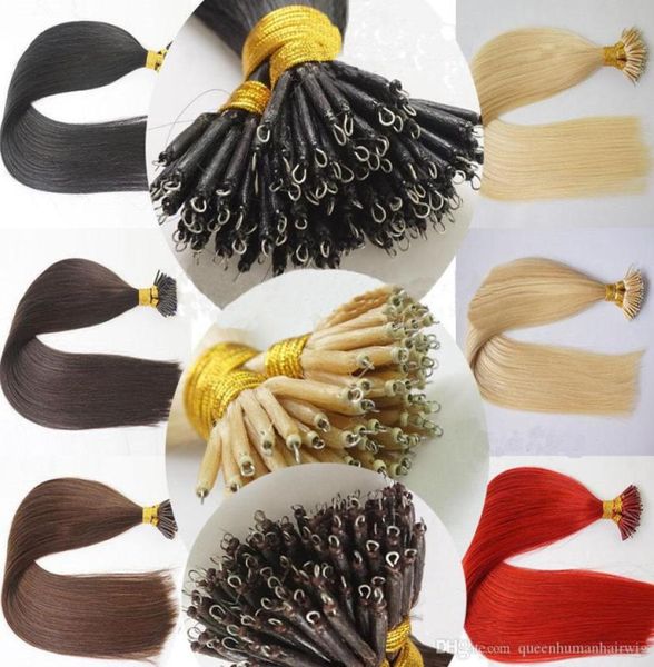 Klasse 7A 10GS 100 -Glot Nano Ring Perlenschleife 100 Brasilianische Remy Human Hair Extensions Jungfrau 1228inch6473530