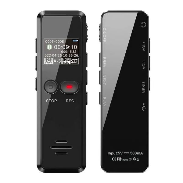 Players Digital Voice Recorder portátil USB MP3 Playback Mini Voice Recording for Palestres Reuniões Classes 16G 32G 64G 128G