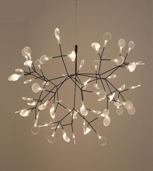 Moderne Heracleum Tree Blatt Pendelleuchte LED -Lampe -Federung Lampen Wohnzimmer Kunstbar Eisen Restaurant Haus Beleuchtung Al12181i705514429218