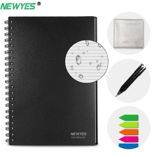 Marcadores A6 Notebooks reutilizáveis Smart Aquecimento de microondas Aquecimento de nuvem à prova d'água App Conexão infantil Crianças Vire Spiral Bound Spiral