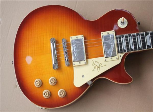 Cherry Sunburst Standard E -Gitarrenchrom -Hardware -Fabrik Direktes Mahagoni Material1216175