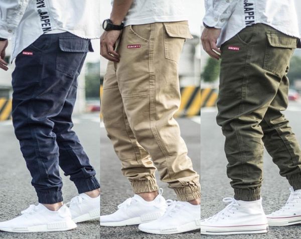 Pantaloni da uomo streetwear di moda pantaloni firmati giunti in fondo al fondo di cargo harem pantaloni hip hop hombre x11169698407