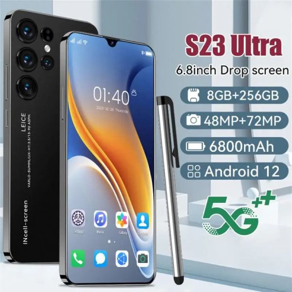 2023 Nuovo smartphone S23 Ultra 8GB+256 GB Large Memory Telefono Android Batteria 6800Mah Batteria da 6,8 pollici PIXEL All-in-One cellulare All-in-One