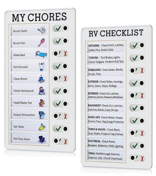 Multi Purpose Wall Hanging Checklist Memo Boards Anmerkungen verstellbar meine Aufgaben -Checkliste für RV Home School Classroom5663498