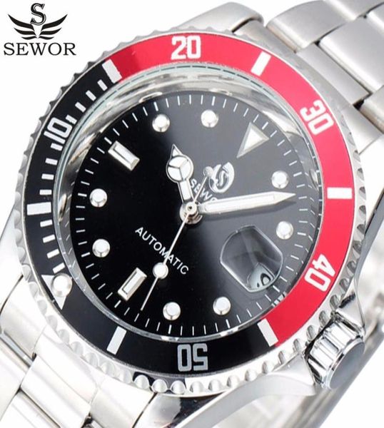 Sewor Top Brand Luxury Date Sport Automático Mechanical Watch Men Wristwatches Relógio Relógios Militares do Exército Relogio Masculino D181001362168