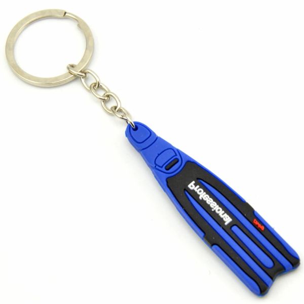Parte Keychain Fin key Flipper Diver Diver Diving Gift Keychain Keyring Profissional Silicone and Steel útil