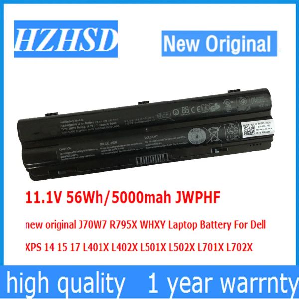 Аккумуляторы 11,1 В 56WH JWPHF 11.1V 90WH R795X J70W7 WHXY Battery для Dell XPS 14 15 17 L401X L402X L501X L502X L701X L702