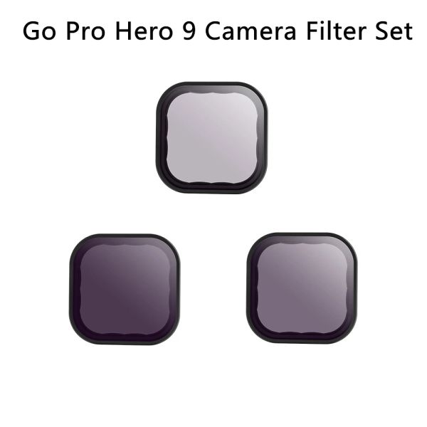 Filtros de câmera do Hero da GoPro 10 câmeras Conjunto de câmeras ND 16/8/32 Filtro de filtro HD à prova d'água para acessórios de câmera esportiva GoPro 9