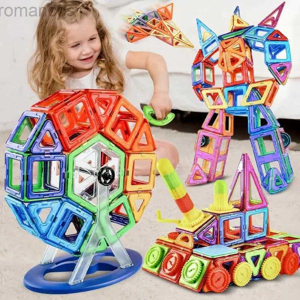 Magneti giocattoli magnetici Building magnetico Building Magnetic Bracks Constructor Set Building Building Bracks Accessori Montessori Educational for Children Kids 240409