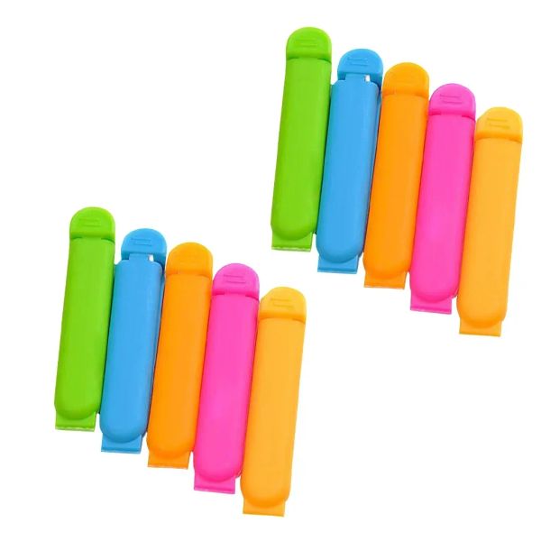 5/10/20/20 pezzi portatili per cucina per cucina snack snack sigillo sacchetti di guarnizione a colori casuali utensili di plastica accessori cucina vendita calda