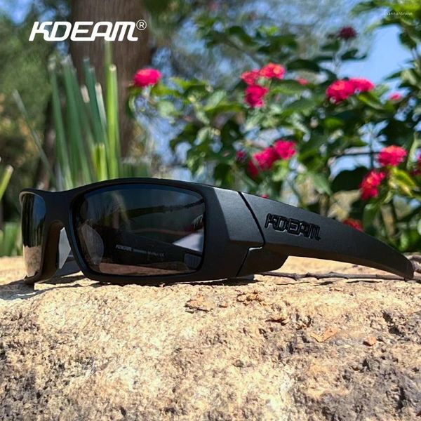 Óculos de sol KDeam Moda Mulheres Polarizadas Homens Polarizados Esportes ao ar livre Os óculos de pesca de praia de praia tonolas coloridas Eyewear UV400