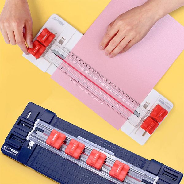 Trimmer A3 A4 4 in 1 Papierschneider tragbarer Papier Trimmer Scrapbooking gestrichelte gerade wellige Linie DIY Schneidmaschine für Fotohandwerk