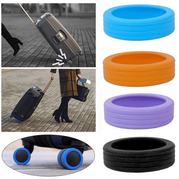 24/4pcs Birbague ruota silicone Protecter Valica Valuta Sonente protettivo Rolling Riduci Kit Kit Accessori Kit Accessori