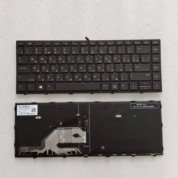 Keyboards Neues Russland für HP Probook 430 G5 440 G5 445 G5 840 G3 Backlight Black Notebook -Laptop -Tastatur