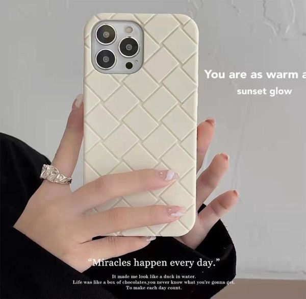 Casos de celular de padrão de tecido para iPhone 11 12 13 14 Pro máximo xr xs max 7 8 Plus Soft Silicone Case à prova de choque da câmera traseira LE8562247