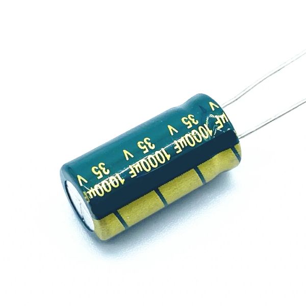 30pcs 35V 1000UF Алюминиевый электролитический конденсатор Оригинальный низкий уровень ESR/импеданс Высокочастотный размер 10*20 1000UF35V 35V1000UF 20%
