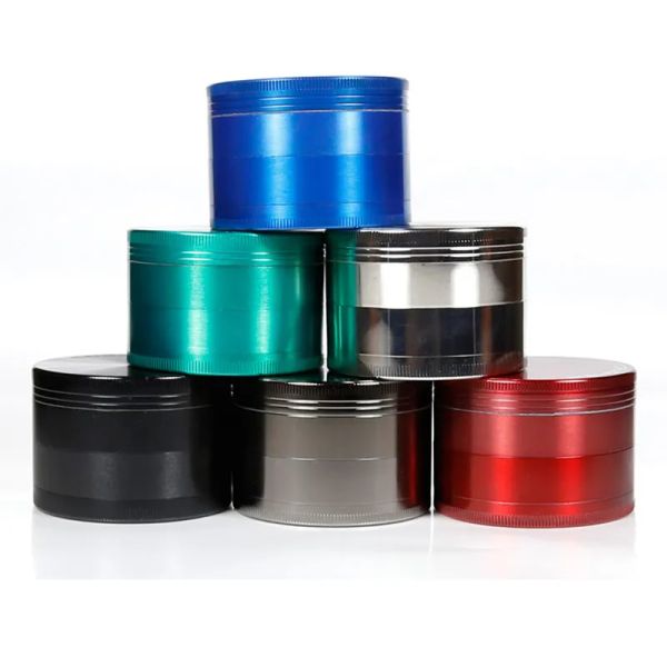 Hot Sale Metal Zinc Alloy Herbal Grinder Multi Colors Grinders 40mm 50mm 55mm 63mm 75mm 4 partes Herb Tobacco Grinder 5915C/S-5918C/S LL