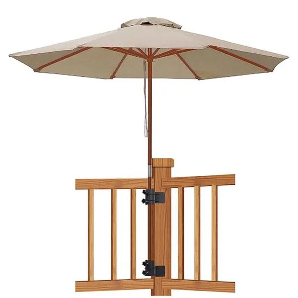 Patio -Regenschirmhalter Clip Metal Offset Regenschirm Regenschirm Deck Mount Bracket für Deck Geländermontage zum Deckbalkon verwendet