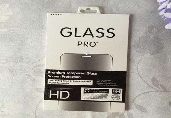 Fashion Retail -Box -Paket Paperplastic Box Packing für Premium Tempered Glass Screen Protector Filmhang Hole 2018 New Bag1576542