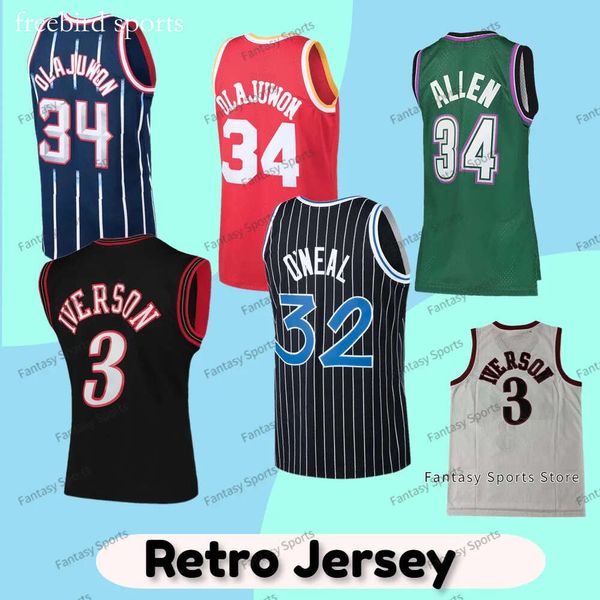 Retro Tracy Penny 1 Hardaway McGrady 32 Shaquille Basketball Maglie Jonathan Isaac Ray Giannis 34 Allen Hakeem Oluwon Oneal Men